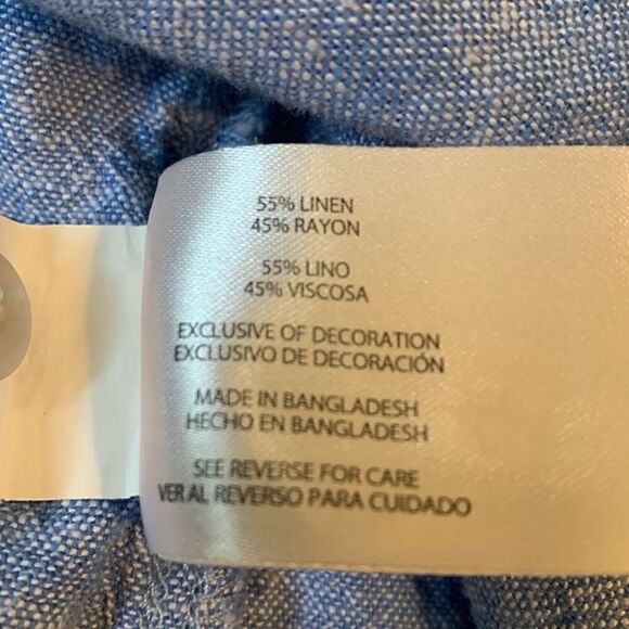 ORVIS, button down long sleeve, S/CH, linen/rayon, soft, light, airy - Picture 7 of 11